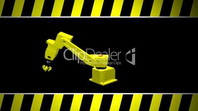 Robotic Arm with Caution HD1080 Loopable