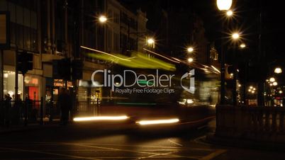 Night traffic in London