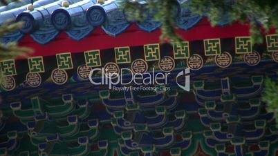 Architectural details of glazed tile roof