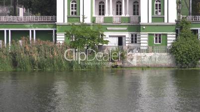 house on lake.