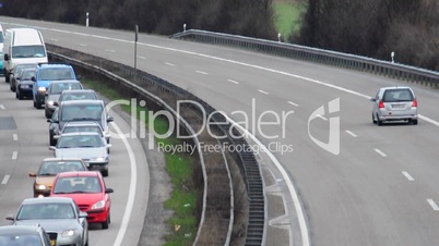 HD720p Stau auf der Autobahn in Deutschland