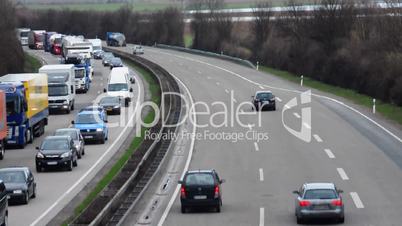 HD720p Stau auf der Autobahn in Deutschland