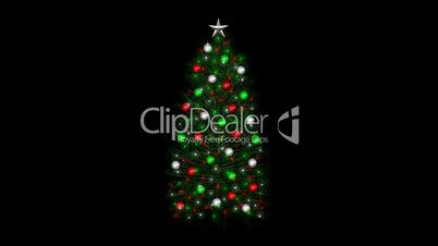 Christmas Tree with Alpha Channel Loopable HD1080