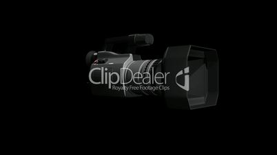 Camcorder spinning Loopable with Alpha Channel HD1080