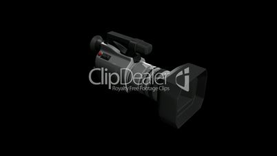 Camcorder spin Loopable with Alpha Channel HD1080