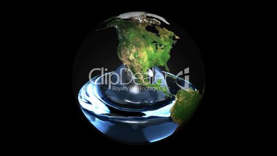 Earth filling with Water HD1080