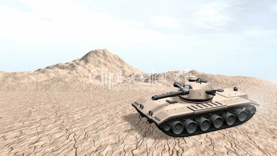 Tank in Desert HD1080