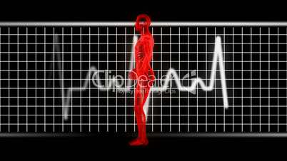 X-Ray Man with Ekg Beat HD1080