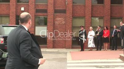 Dignitaries awaiting the arrival of HRH The Princess Royal