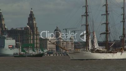 Tall ships sail up the River Mersey 3