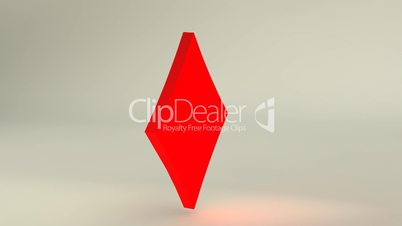3D Rotating Diamonds card symbol