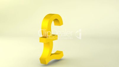 Rotating gold pound sign