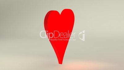 3D Rotating Hearts card symbol