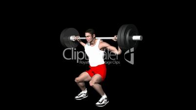 Leg Squat with Alpha Channel Loopable