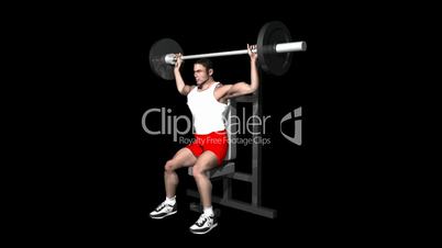 Shoulder Press with Alpha Channel Loopable