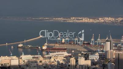 Haifa bay harbor 1 minute timelapse