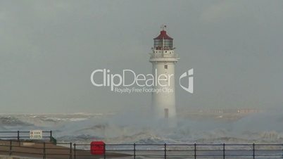 Lighthouse in a huge storm