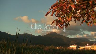 Clouds gathering over the mountain