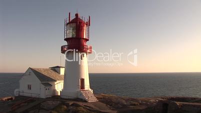 Leuchtturm im Abendlicht, Norwegen (Lindesnes Fyr)