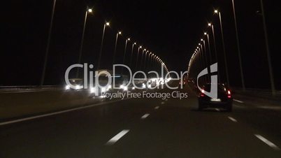 Traffic in Highway by night