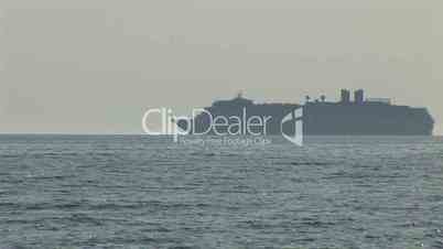 Dampfer / Kreuzfahrtschiff / Fähre im Meer