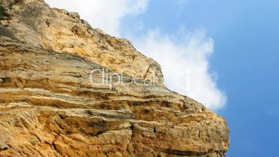 Clouds float in Crimean mountains.  time lapse.