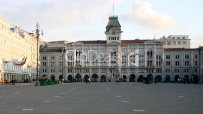 Trieste central square, Italy.