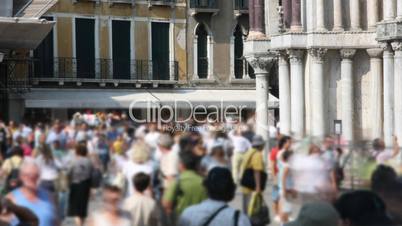 People walking in Venice. Time lapse.