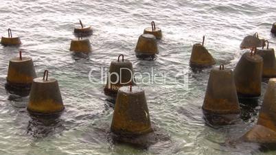 Boulders for strengthening of sea coast.