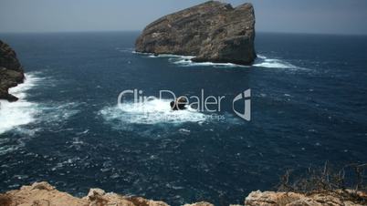 High rock coast in Sardinia