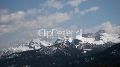 Mountain top. Time lapse.