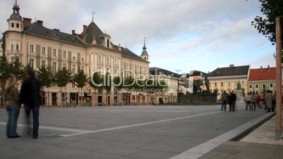 Klagenfurt, Austria. Main square time lapse.