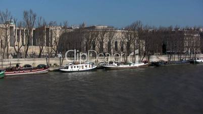 Boats over the Seine, Paris.