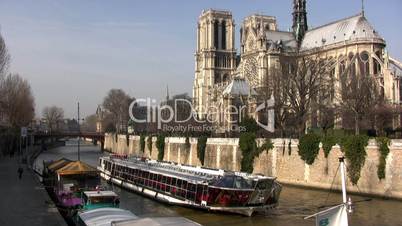 Boat over the Seine, Paris.