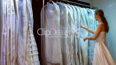 a bride shopping