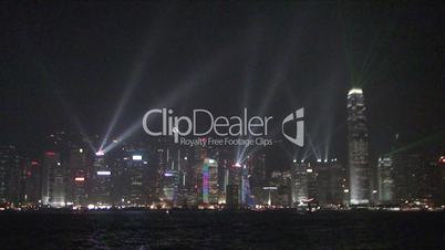 Hong Kong incredible light show at night