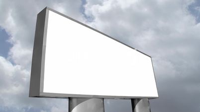 Large blank billboard Time lapse