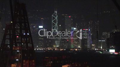 Night view of Hong Kong skyline