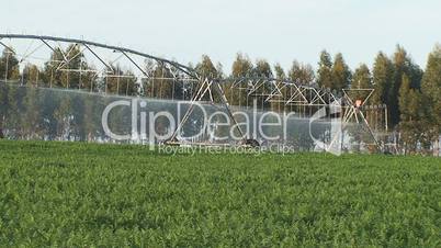 Irrigation pivot on agricultural field