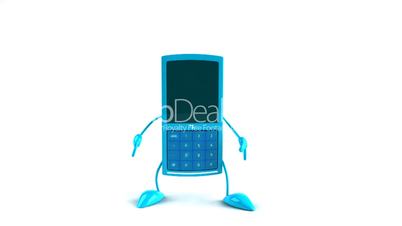 Blaues Mobiltelefon