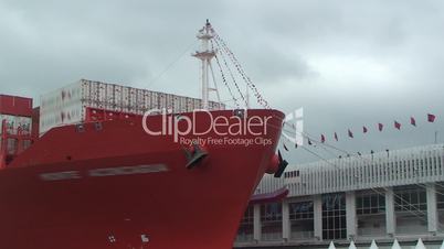 Bow Front of Large Container Ship