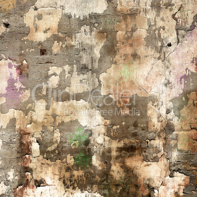 Weathered aged wall with border