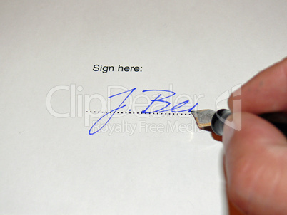 Unterzeichnen