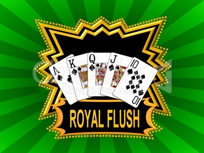 Poker Hintergrund mit Royal Flush