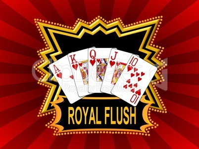 Poker Hintergrund mit Royal Flush