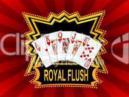 Poker Hintergrund mit Royal Flush