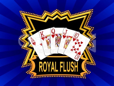 Poker Hintergrund mit Royal Flush
