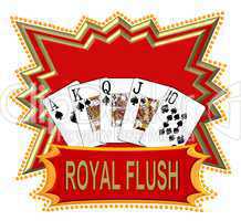 Poker Royal Flush Logo freigestellt