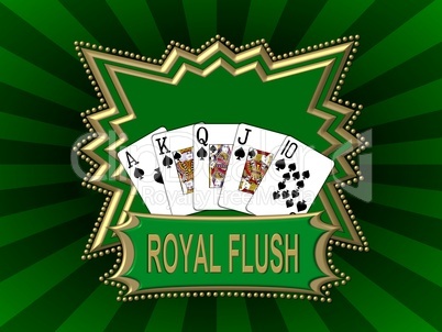 Poker Hintergrund mit Royal Flush