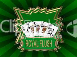 Poker Hintergrund mit Royal Flush